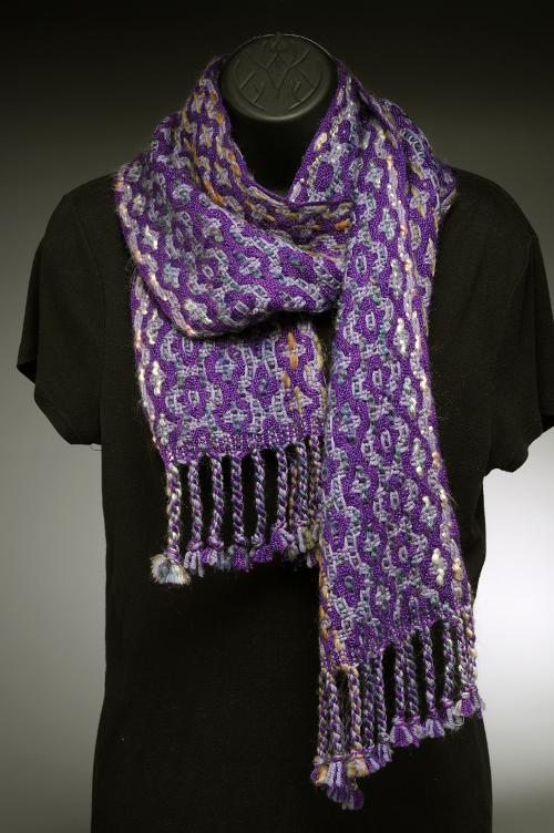 Scarf in merino wool and tencel (doubleweave)