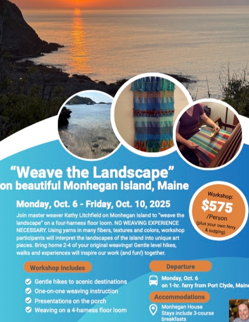 'Weave the Landscape' on Monhegan Island in Maine - Oct. 6-10
